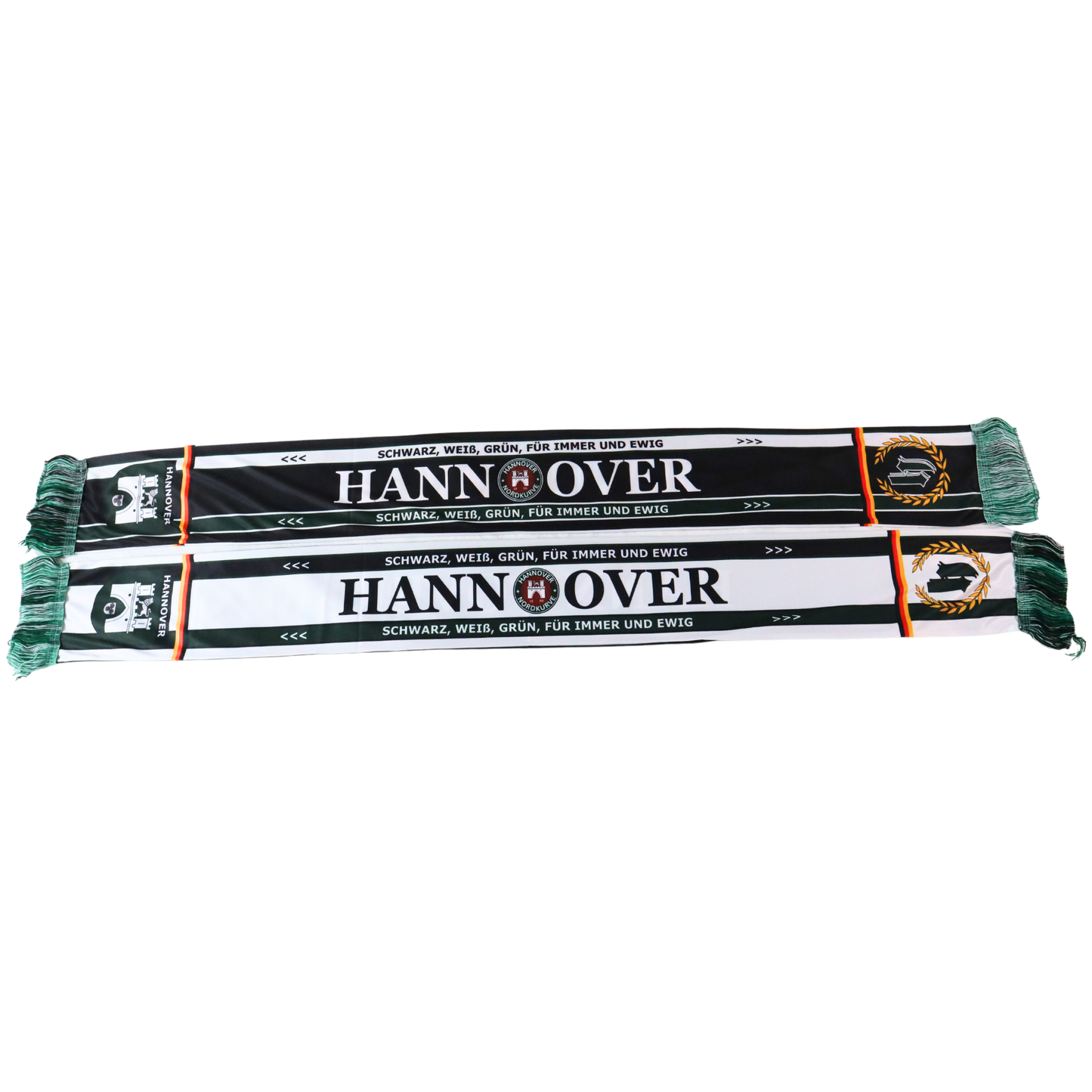 Hannover Schwarz weiß grün Seidenschal