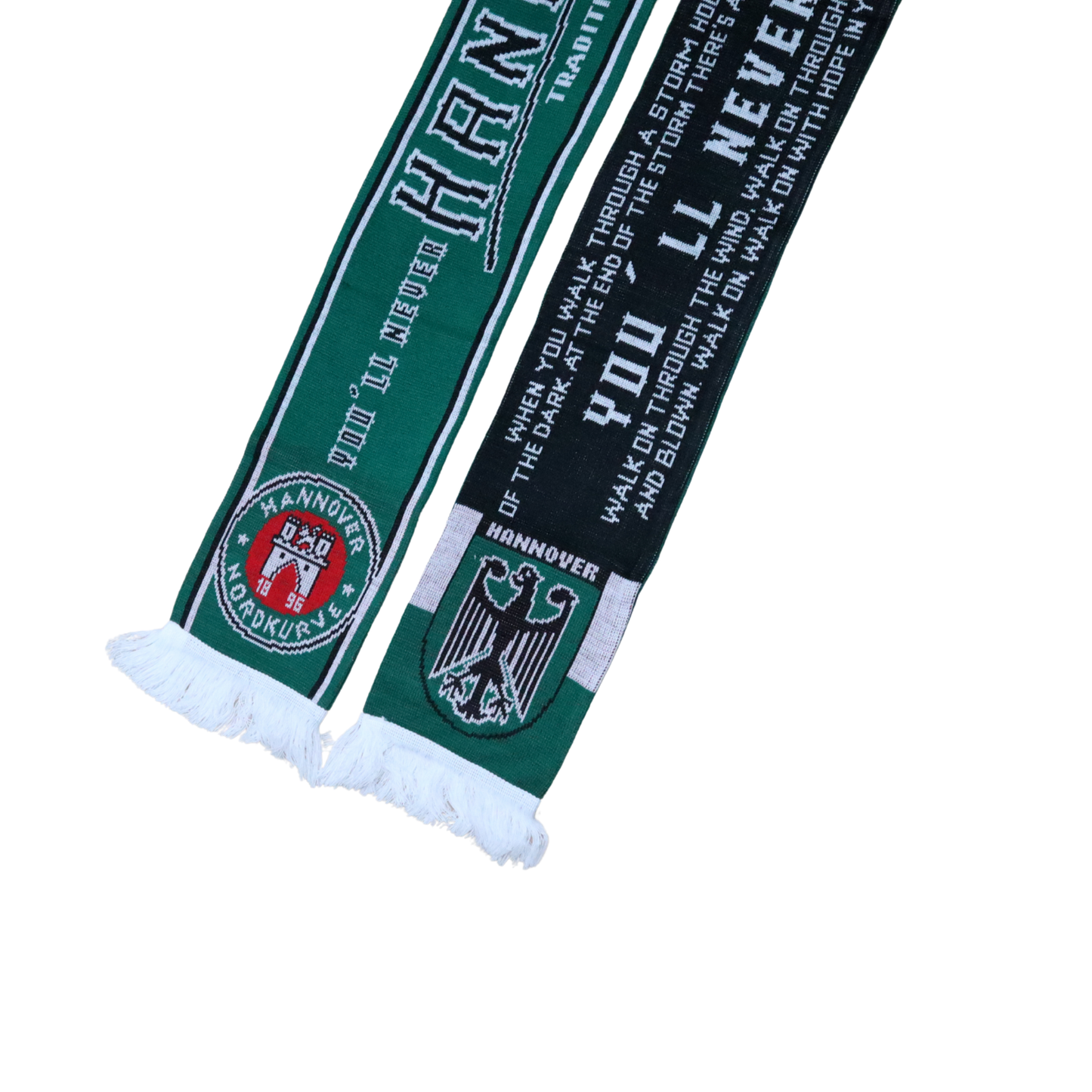 Hannover You´ll never walk alone Text Strickschal