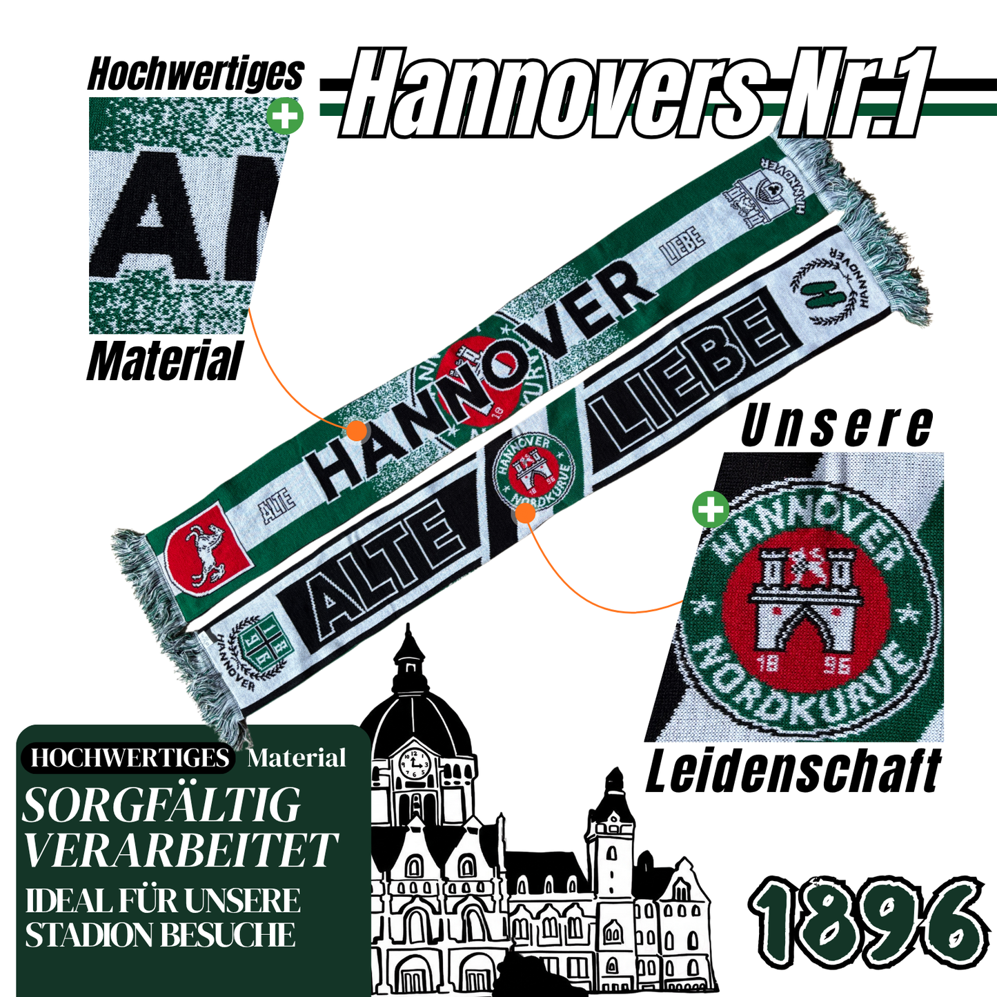 Hannover Alte Liebe Premium Strickschal