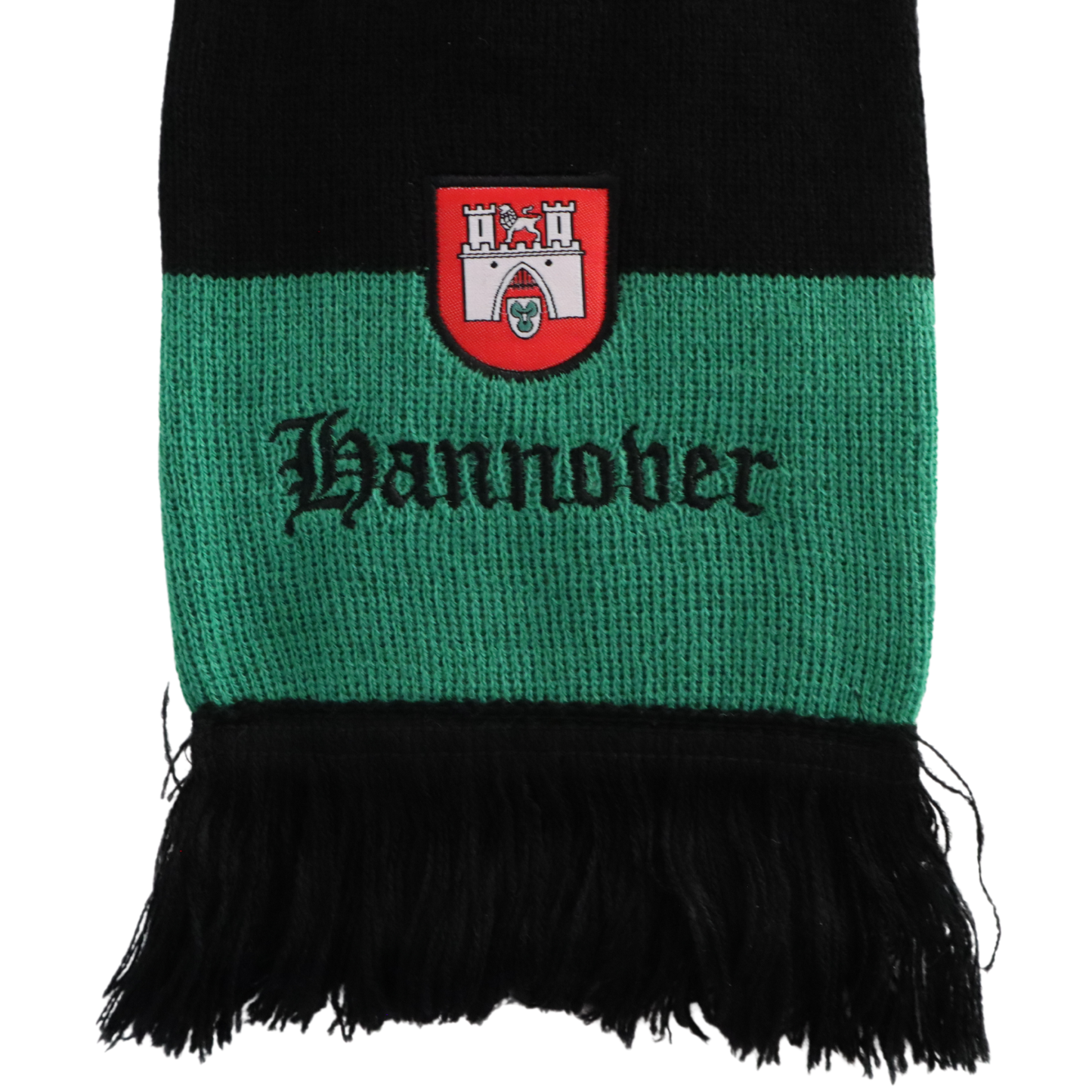 Hannover - Balkenschal Schwarz/Grün Strickschal