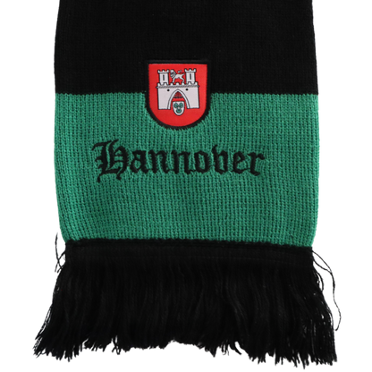 Hannover - Balkenschal Schwarz/Grün Strickschal